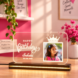 Personalized Acrylic UV Printed LED Photo Frame – 7 × 5 Inch
